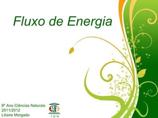 Fluxo de Energia




8º Ano Ciências Naturais
2011/2012                  Free Powerpoint Templates
Liliane Morgado                                        Page 1
 