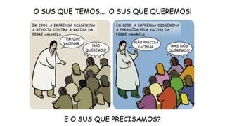 O SUS QUE TEMOS... O SUS QUE QUEREMOS!
E O SUS QUE PRECISAMOS?
 