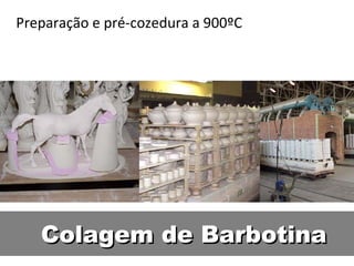 Colagem de BarbotinaColagem de Barbotina
Preparação e pré-cozedura a 900ºC
 