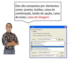 Introdução
Interface gráfica é composta de:
● Componentes
● Recipientes
● Layout
● Eventos
 