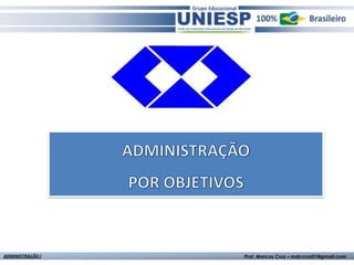 ADMINISTRAÇÃO I   Prof. Marcos Cruz – mdccruz01@gmail.com
 