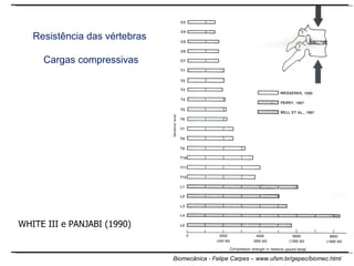 WHITE III e PANJABI (1990) Resistência das vértebras  Cargas compressivas 