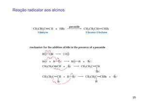 Reação radicalar aos alcinos




                               25
 