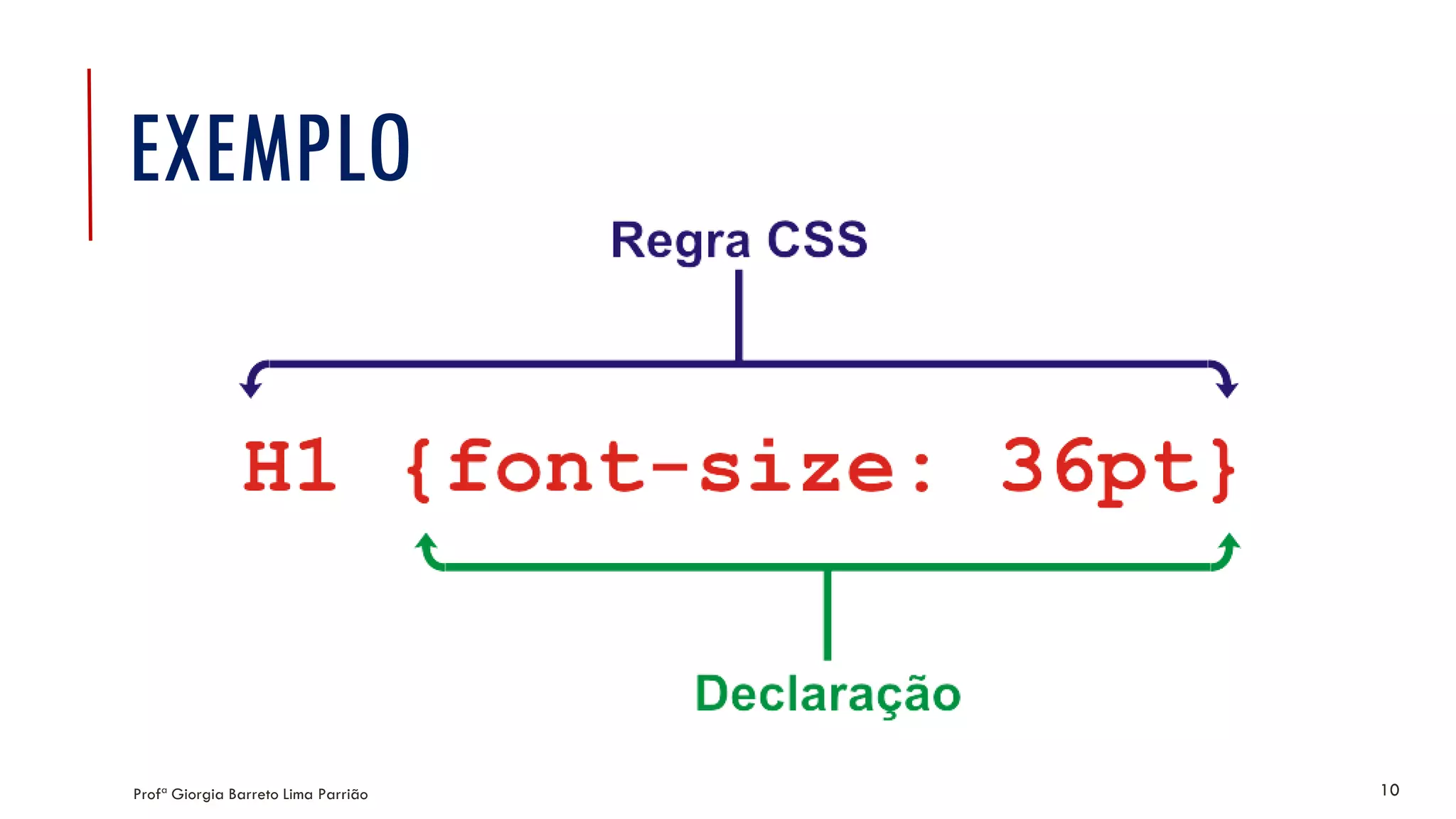 EXEMPLO
Profª Giorgia Barreto Lima Parrião 10
 