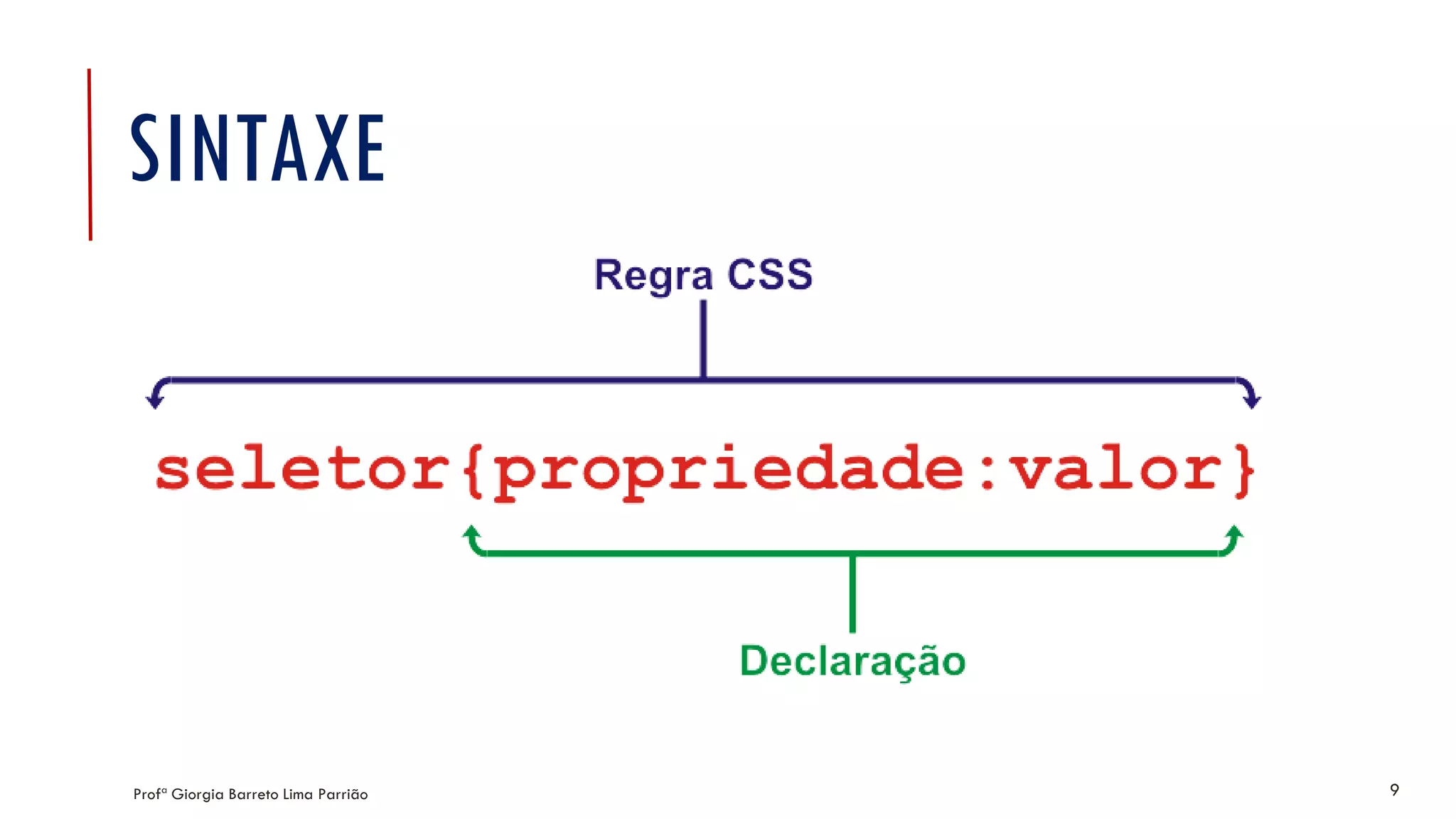 SINTAXE
Profª Giorgia Barreto Lima Parrião 9
 