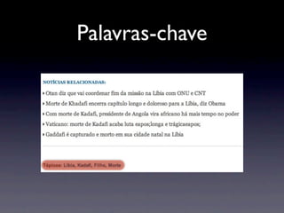 Palavras-chave
 
