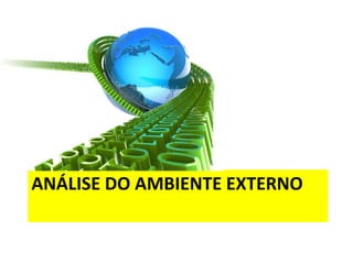 ANÁLISE DO AMBIENTE EXTERNO
 