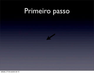 Primeiro passo




sábado, 27 de outubro de 12
 