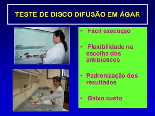 Teste de sensibilidade aos antimicrobianosProcedimentoBactéria e Inóculo