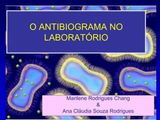 O ANTIBIOGRAMA NO LABORATÓRIO Marilene Rodrigues Chang & Ana Cláudia Souza Rodrigues 