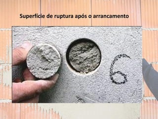 Superfície de ruptura após o arrancamento
 