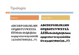 Tipologia
14


     Bookman     Cooper Black
 