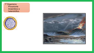 1º Organismo
Procarionte
Anaeróbico e
heterotrófico
 