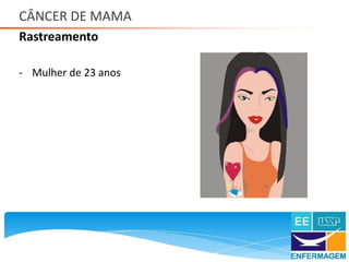 CÂNCER DE MAMA
Rastreamento
Saúde da Mulher • Profa. Dra. Carla Marins
- Mulher de 23 anos
 