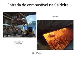 Entrada de combustível na Caldeira
Alimentação de
Combustível
Fornalha
Ver Video
 