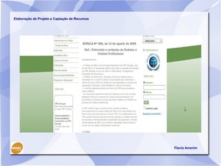 Elaboração de Projeto e Captação de Recursos




                                               Flavia Amorim
 