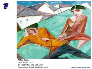 CEFET-RJ Campus Maria da Graça
Aldeia Russa
Lasar Segall, 1912?
óleo sobre tela 62,5 x 80,5 cm
Museu Lasar Segall, São Paulo, Brasil
 