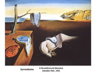 A Persistência da Memória
Salvador-Dali , 1931
Surrealismo
 