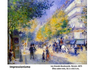 Les Grands Boulevards. Renoir, 1875
Óleo sobre tela, 52.1 x 63.5 cm,
Impressionismo
 