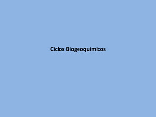 Ciclos Biogeoquímicos
 