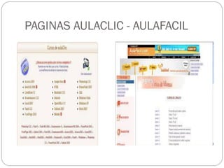 PAGINAS AULACLIC - AULAFACIL
 