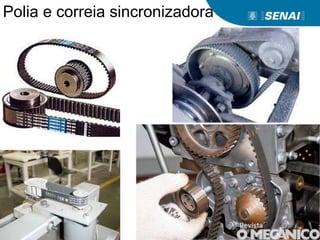 Polia e correia sincronizadora
 