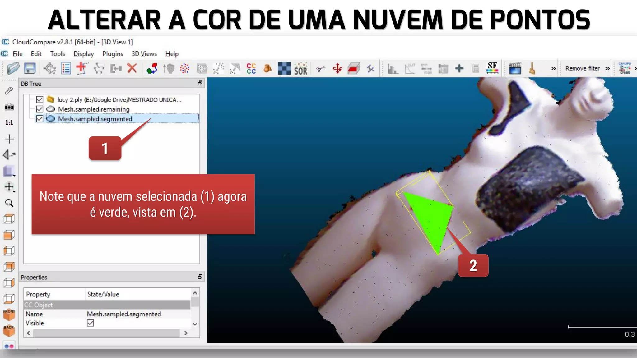 ALTERAR A COR DE UMA NUVEM DE PONTOS
20
1
2
www.tiago.blog.br
1
2
Note que a nuvem selecionada (1) agora
é verde, vista em (2).
 