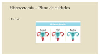 Histerectomia – Plano de cuidados
◦ Exercício
 