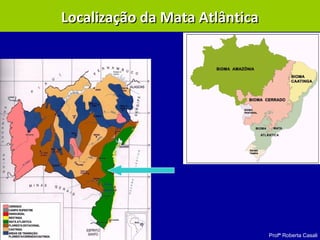 Profª Roberta Casali
Localização da Mata AtlânticaLocalização da Mata Atlântica
 