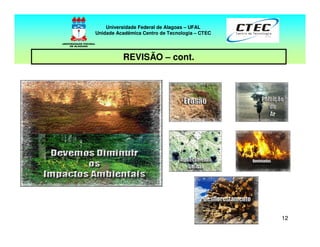 1212
Universidade Federal de Alagoas – UFAL
Unidade Acadêmica Centro de Tecnologia – CTEC
REVISÃO – cont.
 