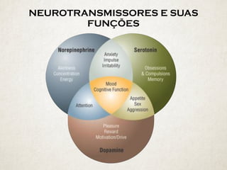 NEUROTRANSMISSORES E SUAS
FUNÇÕES
 