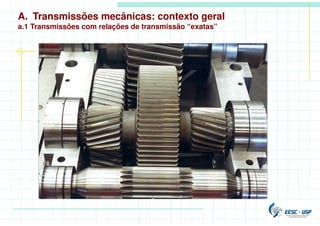 A. Transmissões mecânicas: contexto geral
a.1 Transmissões com relações de transmissão “exatas”
 