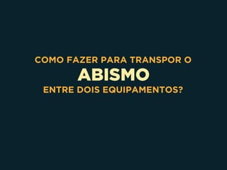 ABISMO
COMO FAZER PARA TRANSPOR O
ENTRE DOIS EQUIPAMENTOS?
 