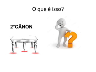 O que é isso?
2°CÂNON
 