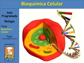 Aula
Programada
Biologia
Tema:
Bioquímica
Celular
Paulo
paulobhz@hotmail.com
Bioquímica Celular
 