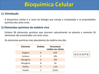 Noções de Bioquímica, Notas de aula Biologia