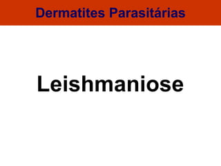 Dermatites Parasitárias Leishmaniose 
