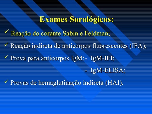 Exames sorologicos