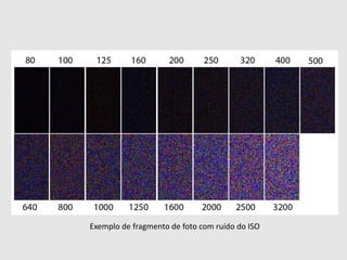Exemplo de fragmento de foto com ruído do ISO
 