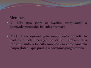 Diferenças1. A espermatogênese é um processo contínuo, enquanto a ovogênese está relacionada ao ciclo reprodutivo da mulher;2. Na espermatogênese, cada espermatogônia produz 4 espermatozóides. Na ovogênese, cada ovogônia dá origem a apenas um ovócito e células inviáveis denominadas corpúsculos polares;3. A produção de gametas masculinos é um processo que se continua até a velhice, enquanto que a  produção de gametas femininos cessa com a menopausa;4.O espermatozóide é uma célula pequena e móvel, enquanto que o ovócito é uma célula grande e sem mobilidade;5.Quanto à constituição cromossômica, existem dois tipo de espermatozóides: 23,X ou 23,Y. A mulher só produz um tipo de gameta quanto à constituição cromossômica: 23,X.