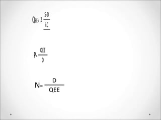 QEE= 2
S-D
i.C
P=
QEE
D
N=
D
QEE
 