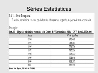 Séries Estatísticas 