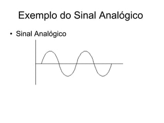 Exemplo do Sinal Analógico  Sinal Analógico 
