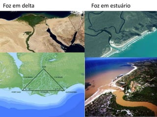 Foz em delta Foz em estuário
 