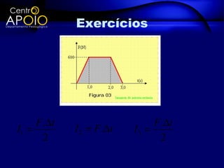 Exercícios




     F .∆t                      F .∆t
I1 =         I 2 = F .∆t   I3 =
       2                          2
 