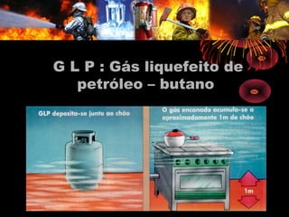 G L P : Gás liquefeito deG L P : Gás liquefeito de
petróleo – butanopetróleo – butano
 