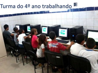 Turma do 4º ano trabalhando
 