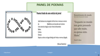 <data/hora> <rodapé> 12
PAINEL DE POEMAS
12
 