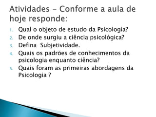 Aula de psicologia | PPTX
