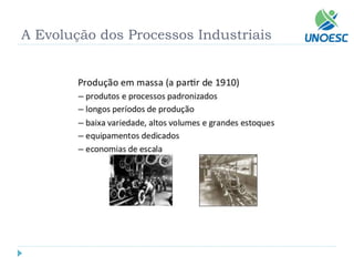 A Evolução dos Processos Industriais  